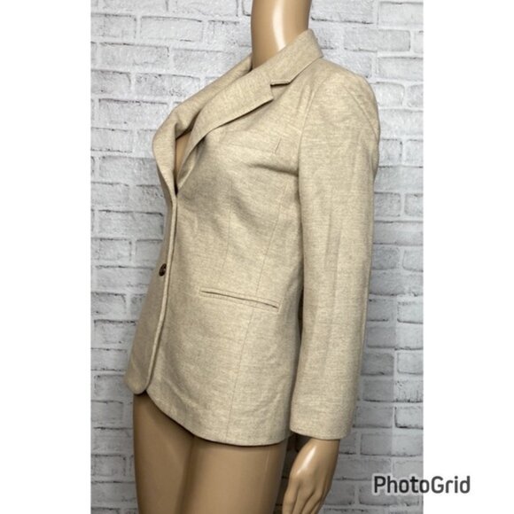 THE ROW Wool Blend Notch Lapel Single Breasted Blazer - Picture 2 of 9